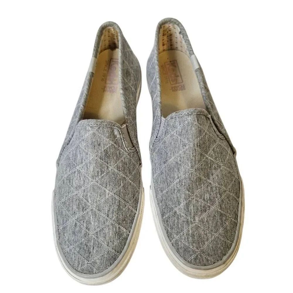 Keds double decker slip on sneakers,heathered gray. 8.5